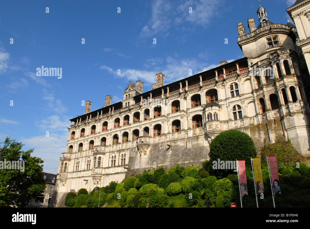 Il Chateau de Blois nella città di Blois nella regione della Valle della Loira in Francia Foto Stock