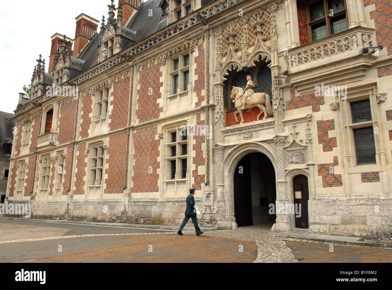 Il Chateau de Blois nella città di Blois nella regione della Valle della Loira in Francia Foto Stock