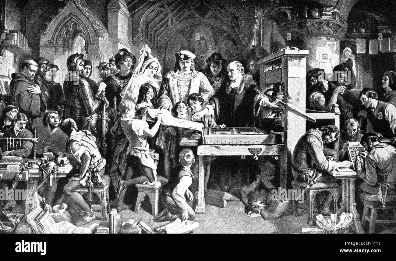 William Caxton dell Ufficio Stampa Foto Stock
