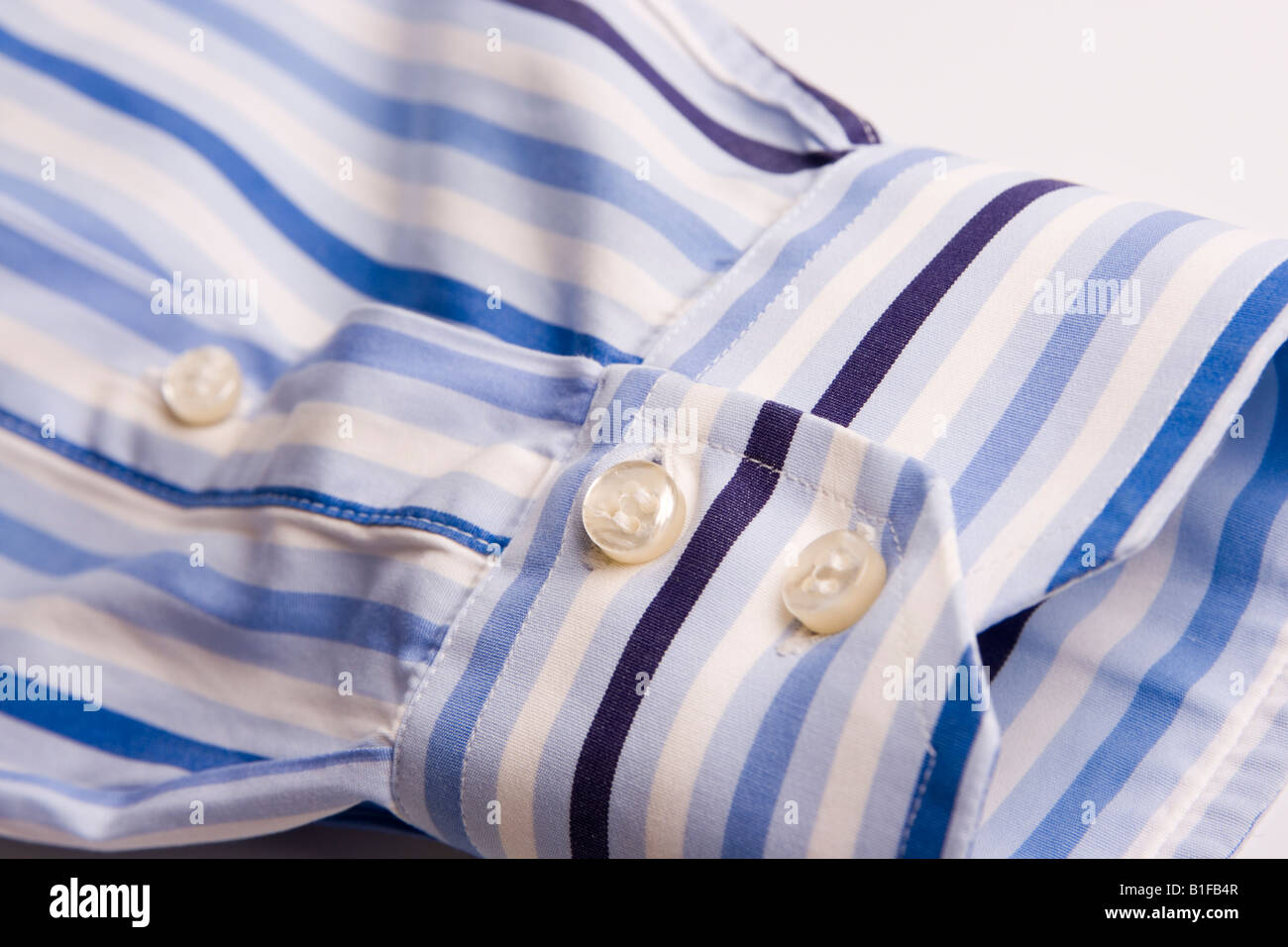 Vestiti business man shirt strisce blu e bianche Foto Stock