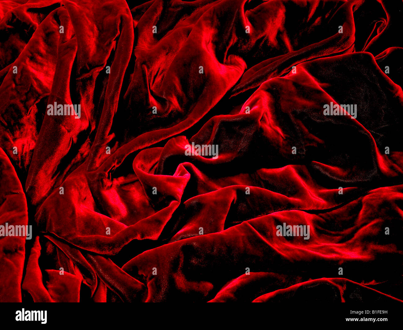 Rosso materiale di velluto Foto Stock