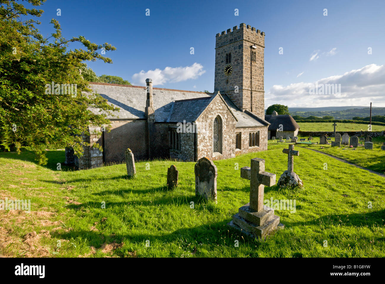 Buckland nella chiesa di Moro Parco Nazionale di Dartmoor Devon England Foto Stock