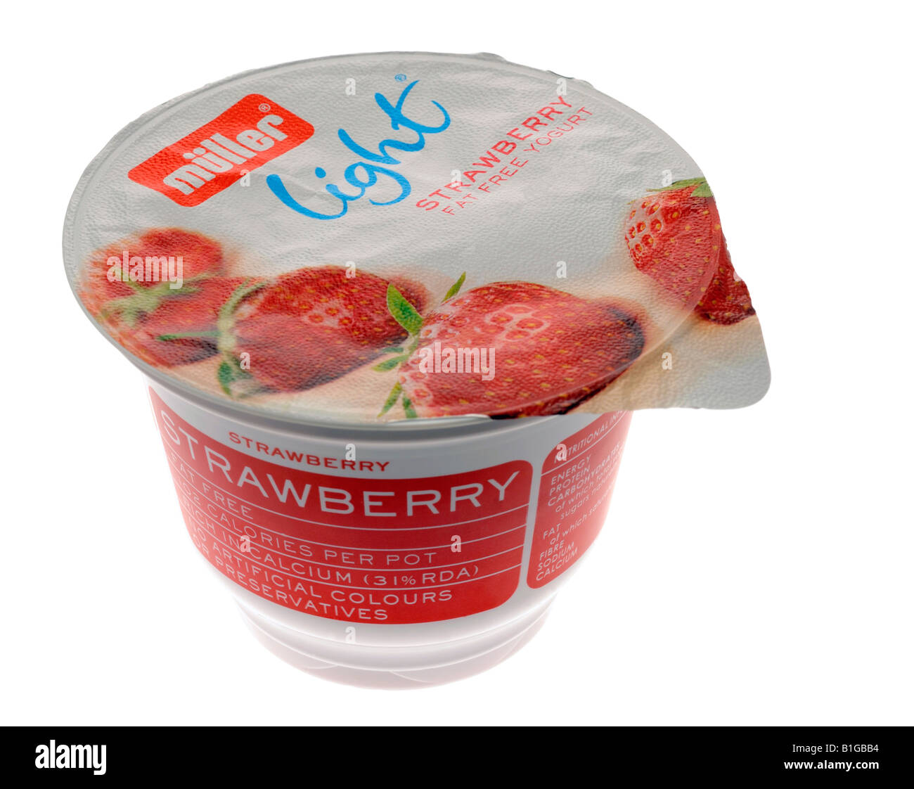 Luce di Muller di yogurt alla fragola Foto Stock