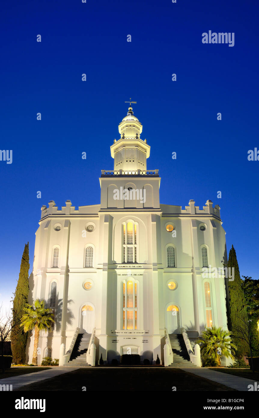 LDS tempio in St-Georges, Utah Foto Stock