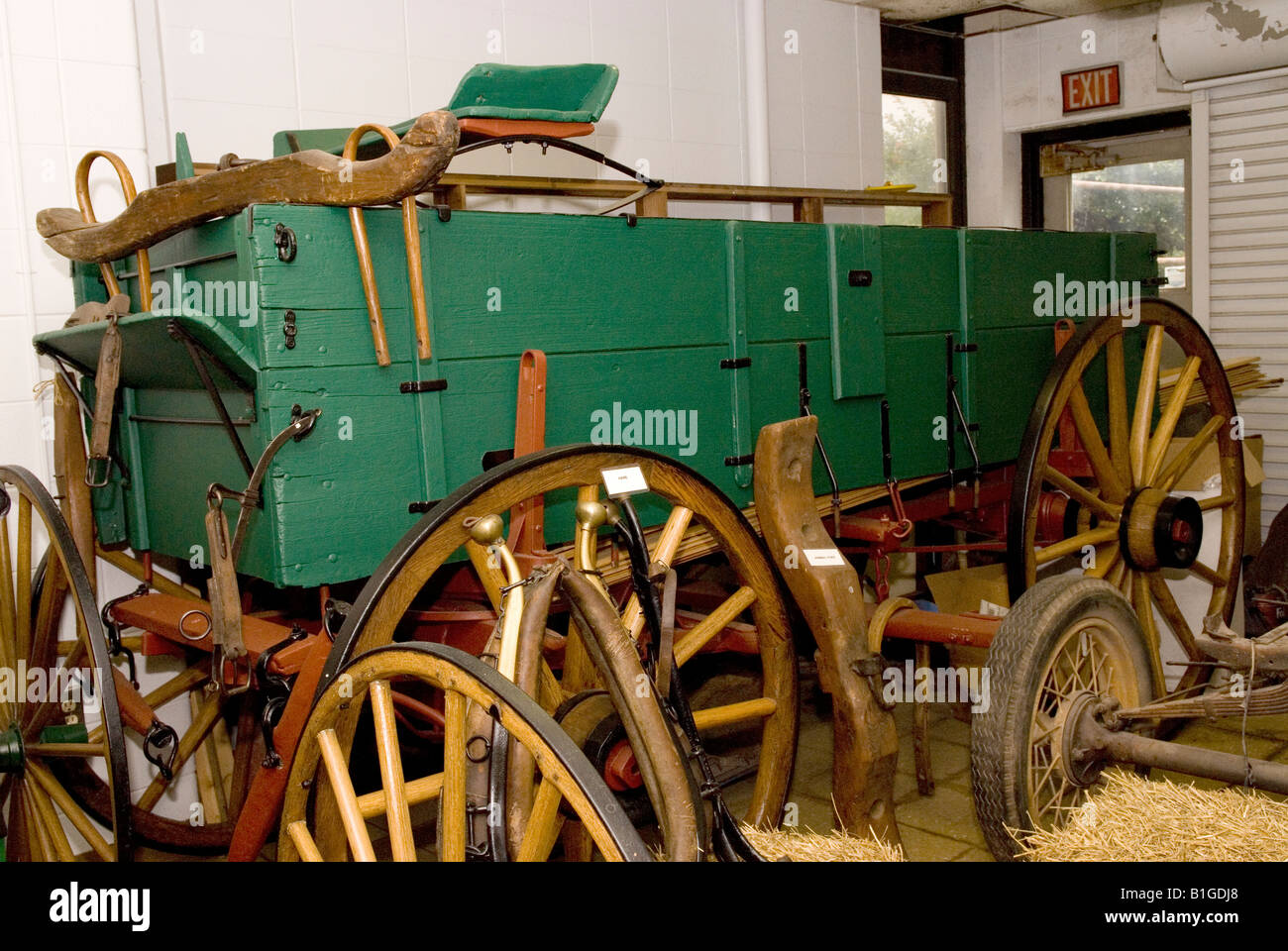 Il vecchio carro a Glore Museo Psichiatrico San Giuseppe Missouri USA Foto Stock