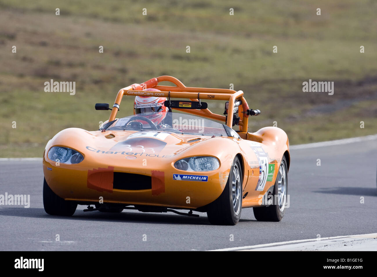 Russell McCarthy la guida G20 in Ginetta Campionato 2008 gara Knockhill Fife Scozia Scotland Foto Stock