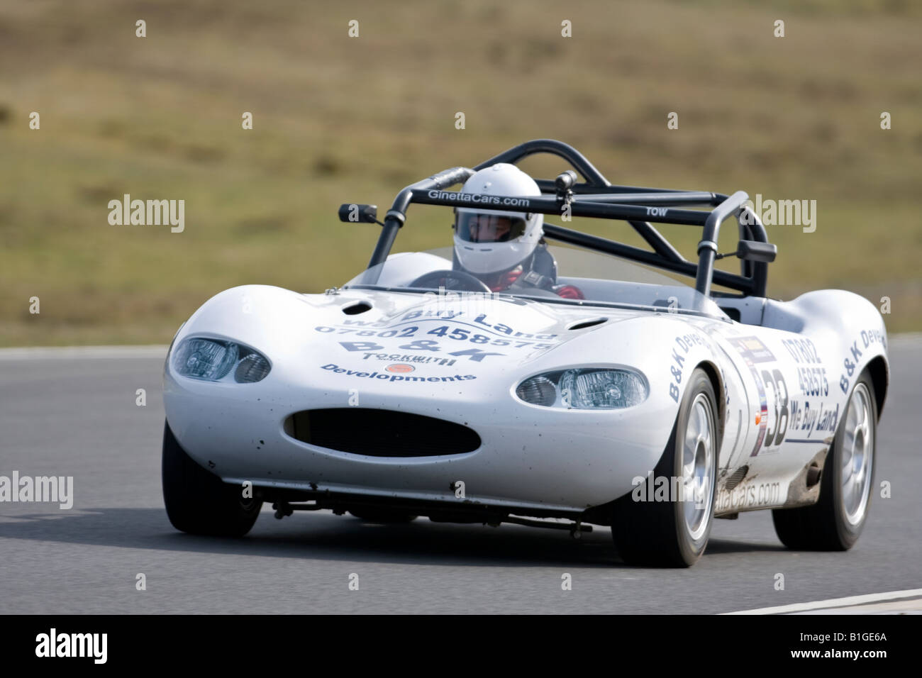 Wayne Austin guida G20 in Ginetta Campionato 2008 gara Knockhill Fife Scozia Scotland Foto Stock