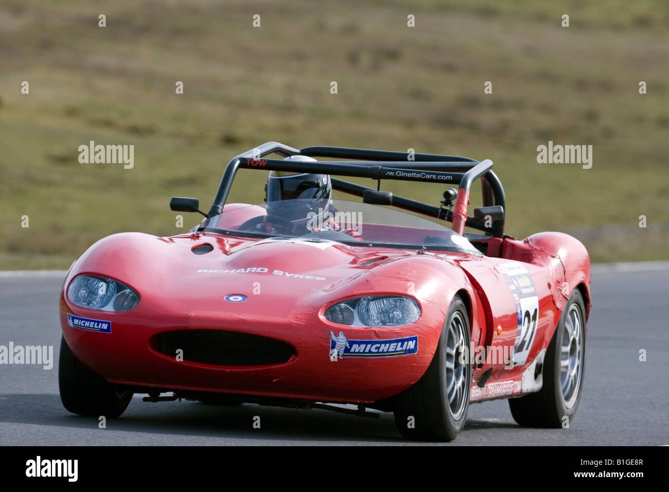 Richard Sykes la guida G20 in Ginetta Campionato 2008 gara Knockhill Fife Scozia Scotland Foto Stock