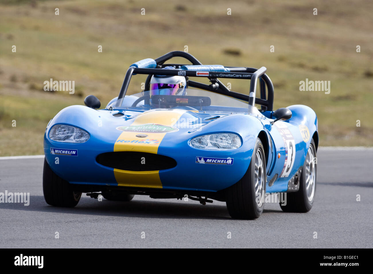 Julian Barratt la guida G20 in Ginetta Campionato 2008 gara Knockhill Fife Scozia Scotland Foto Stock