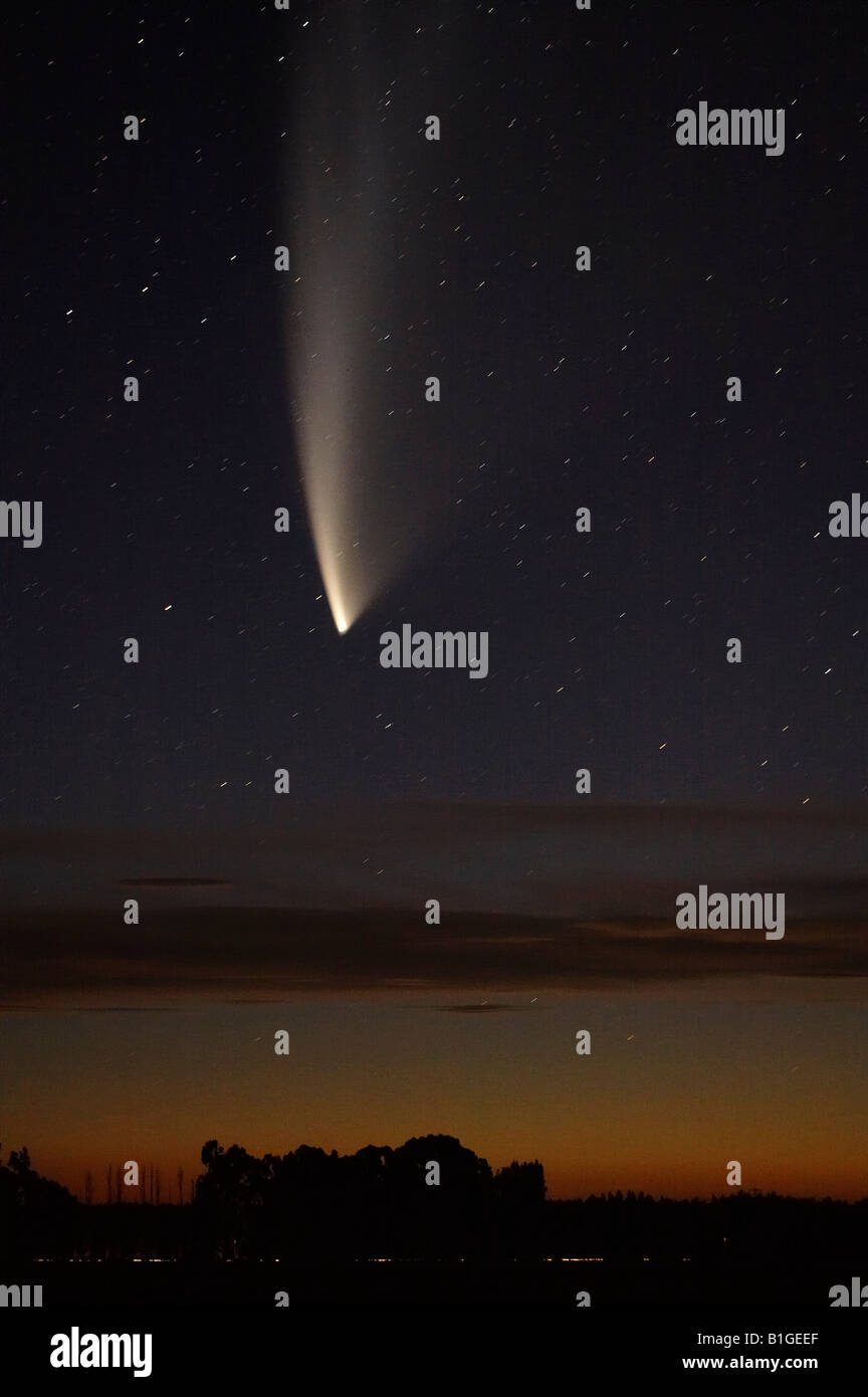 La cometa McNaught Ashburton Isola del Sud della Nuova Zelanda Foto Stock