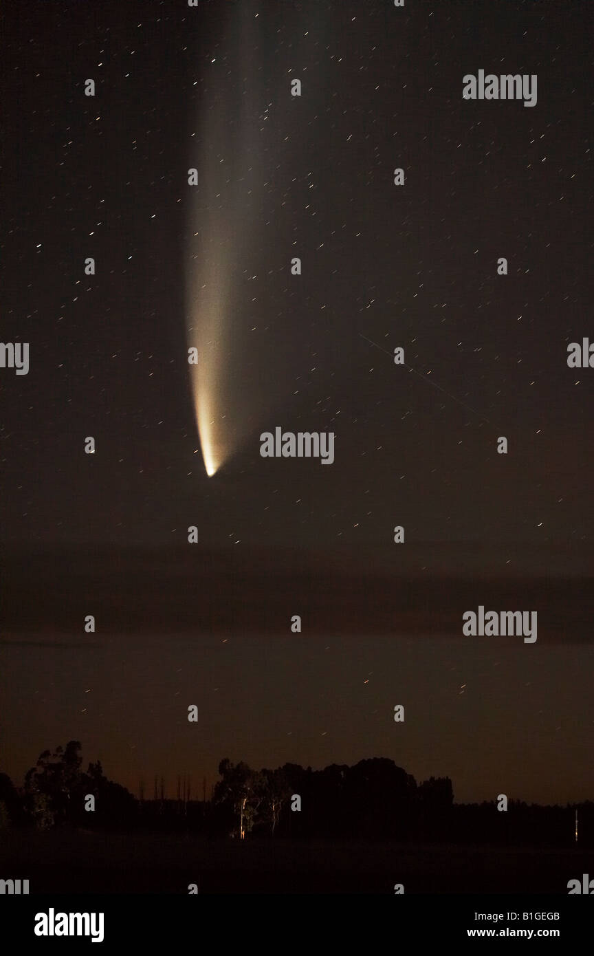 La cometa McNaught Ashburton Isola del Sud della Nuova Zelanda Foto Stock