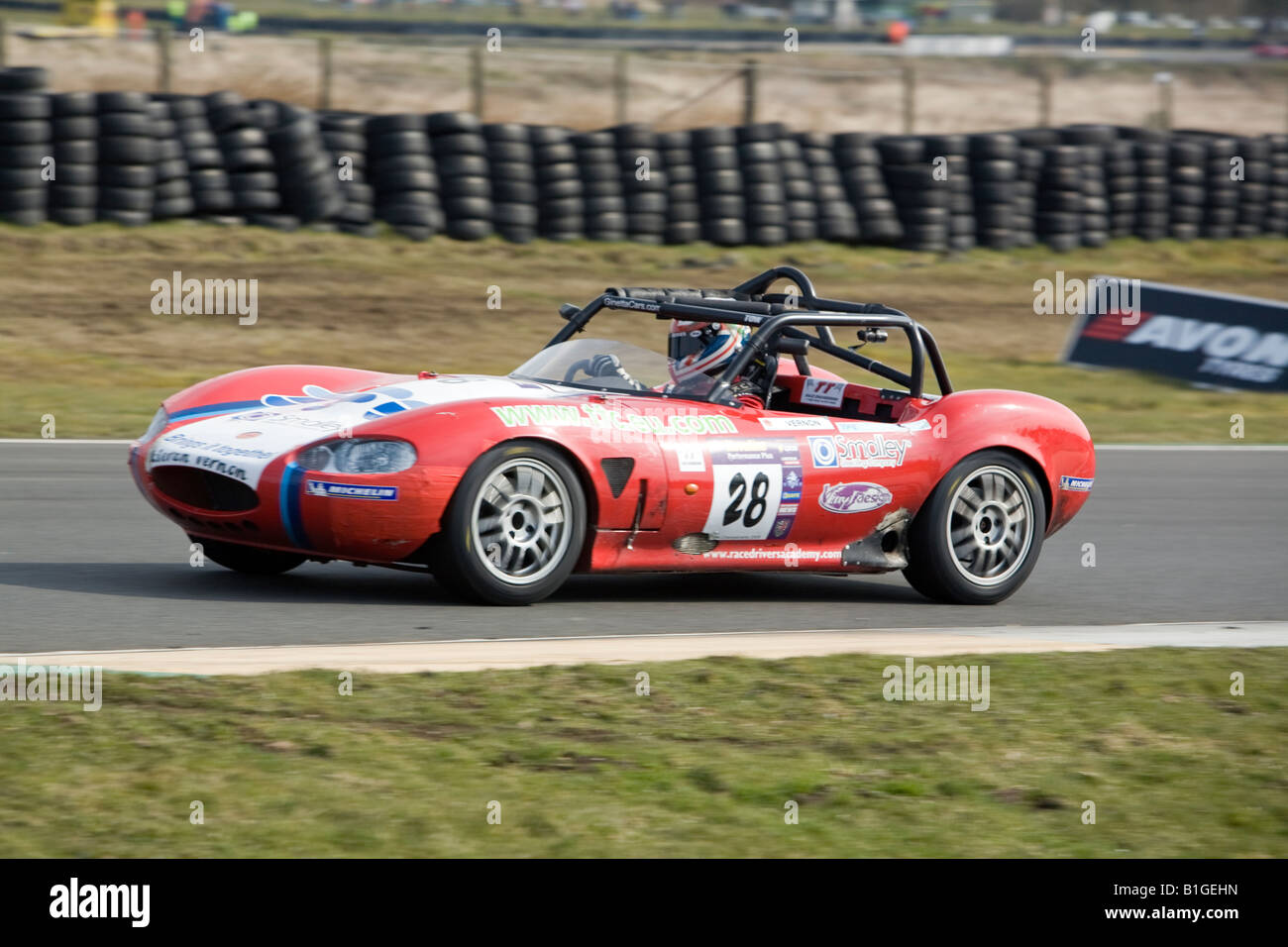 Kieran Vernon la guida G20 in Ginetta Campionato 2008 gara Knockhill Fife Scozia Scotland Foto Stock