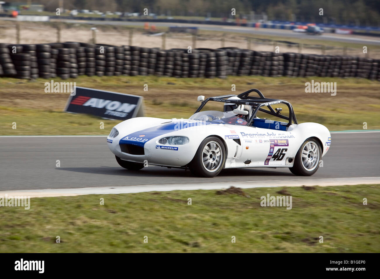 Andrew Smith la guida G20 in Ginetta Campionato 2008 gara Knockhill Fife Scozia Scotland Foto Stock