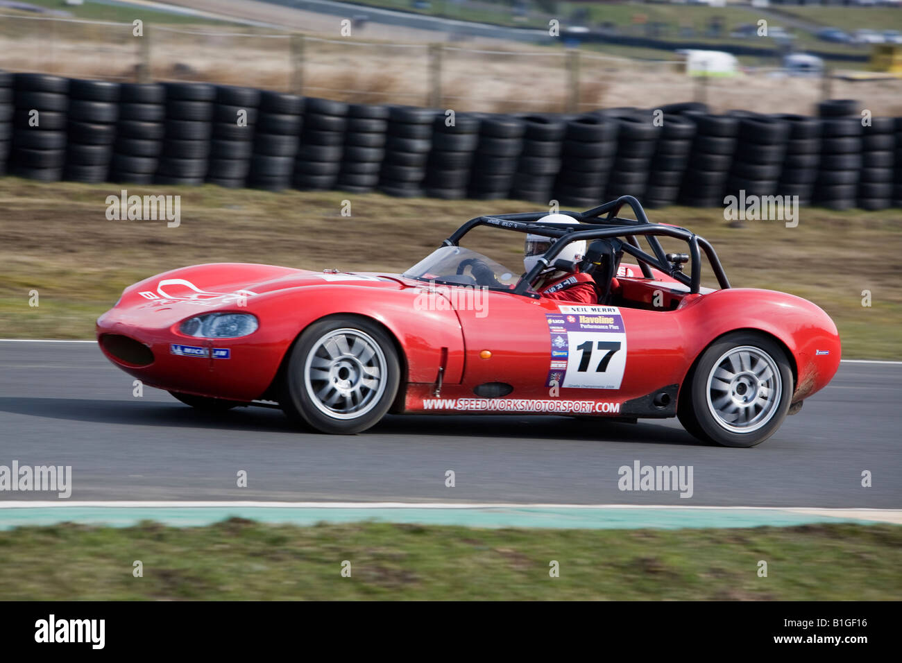 Neil Merry la guida G20 in Ginetta Campionato 2008 gara Knockhill Fife Scozia Scotland Foto Stock