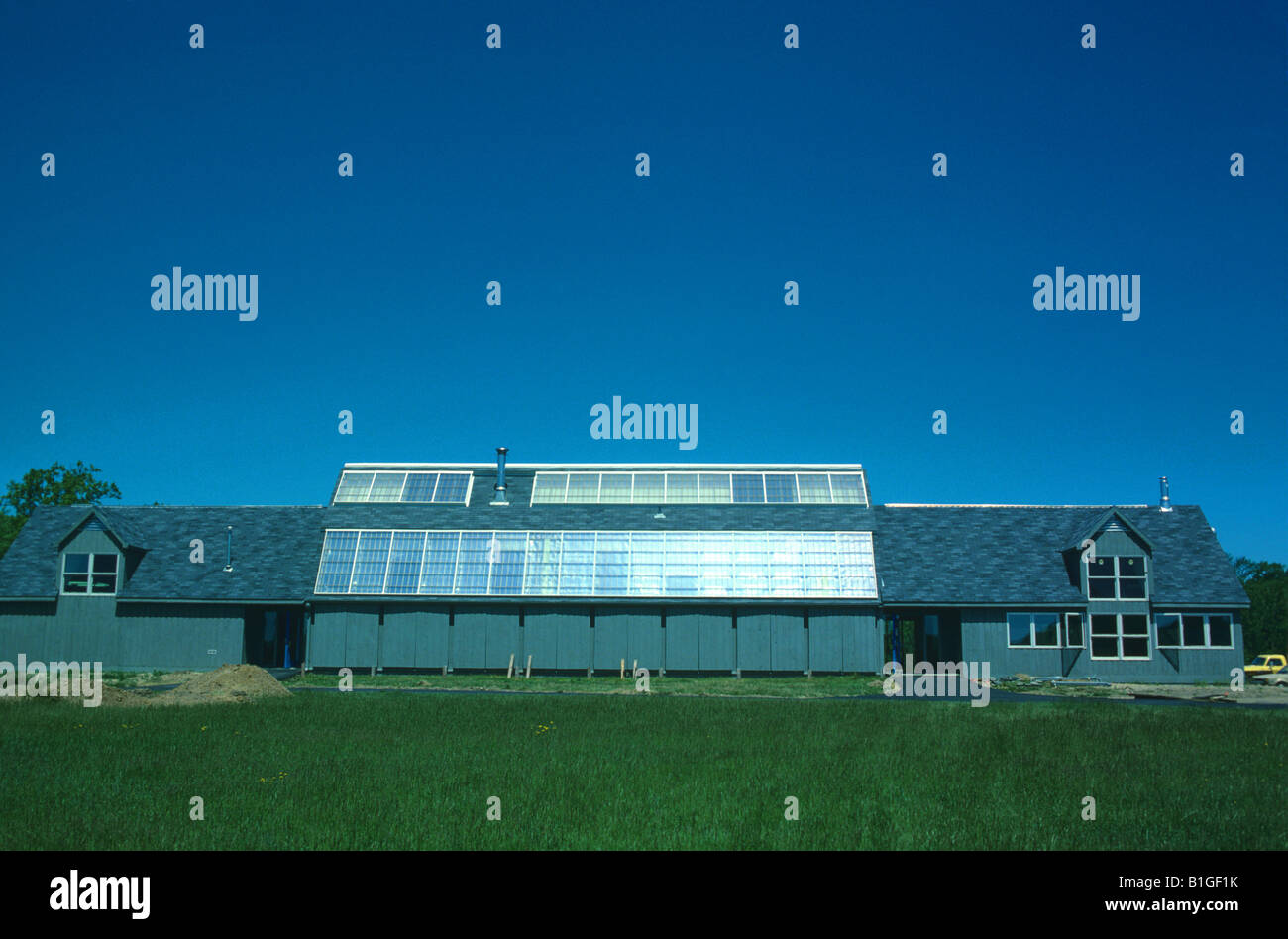 Pannelli solari sul Centro Natura USA Foto Stock
