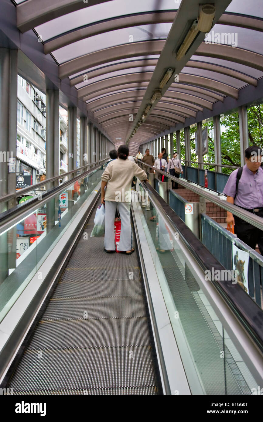 Centrale per metà livelli escalator, Hong Kong Foto Stock