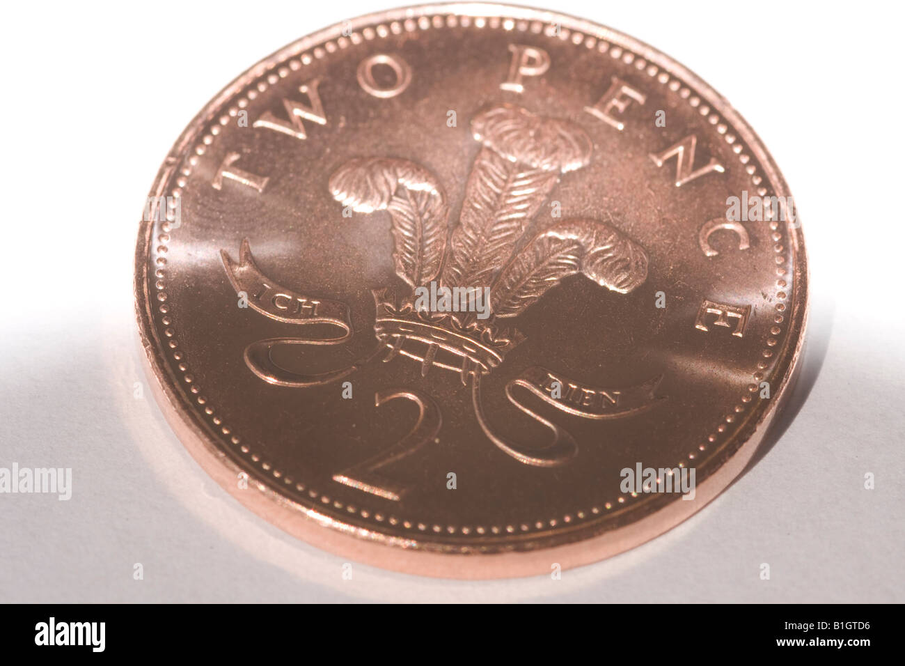 moneta da 2 pence Foto Stock