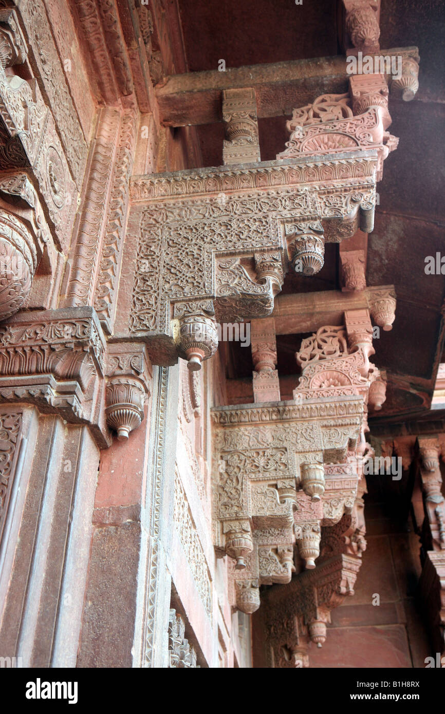 Il palazzo all'interno di Red Fort Agra India AKA Lal Qila Fort Rouge e al Forte di Agra Foto Stock