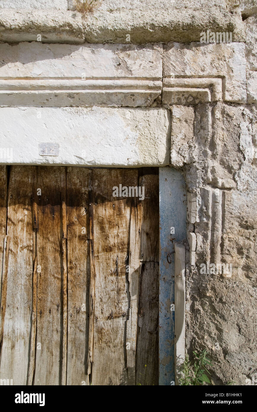 Porta in greco antico villaggio di Sinasos ora noto come Mustafapasa Cappodocia in Anatolia Centrale Turchia Foto Stock