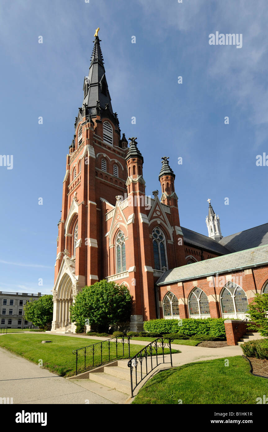 La storica St Pauls Chiesa Evangelica Luterana in centro di Fort Wayne Indiana Foto Stock