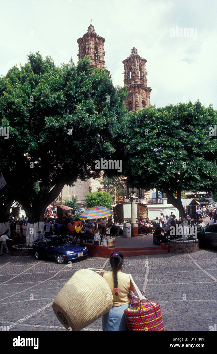 Il Plaza Borda nella città coloniale spagnola di Taxco, Guerrero Messico Foto Stock