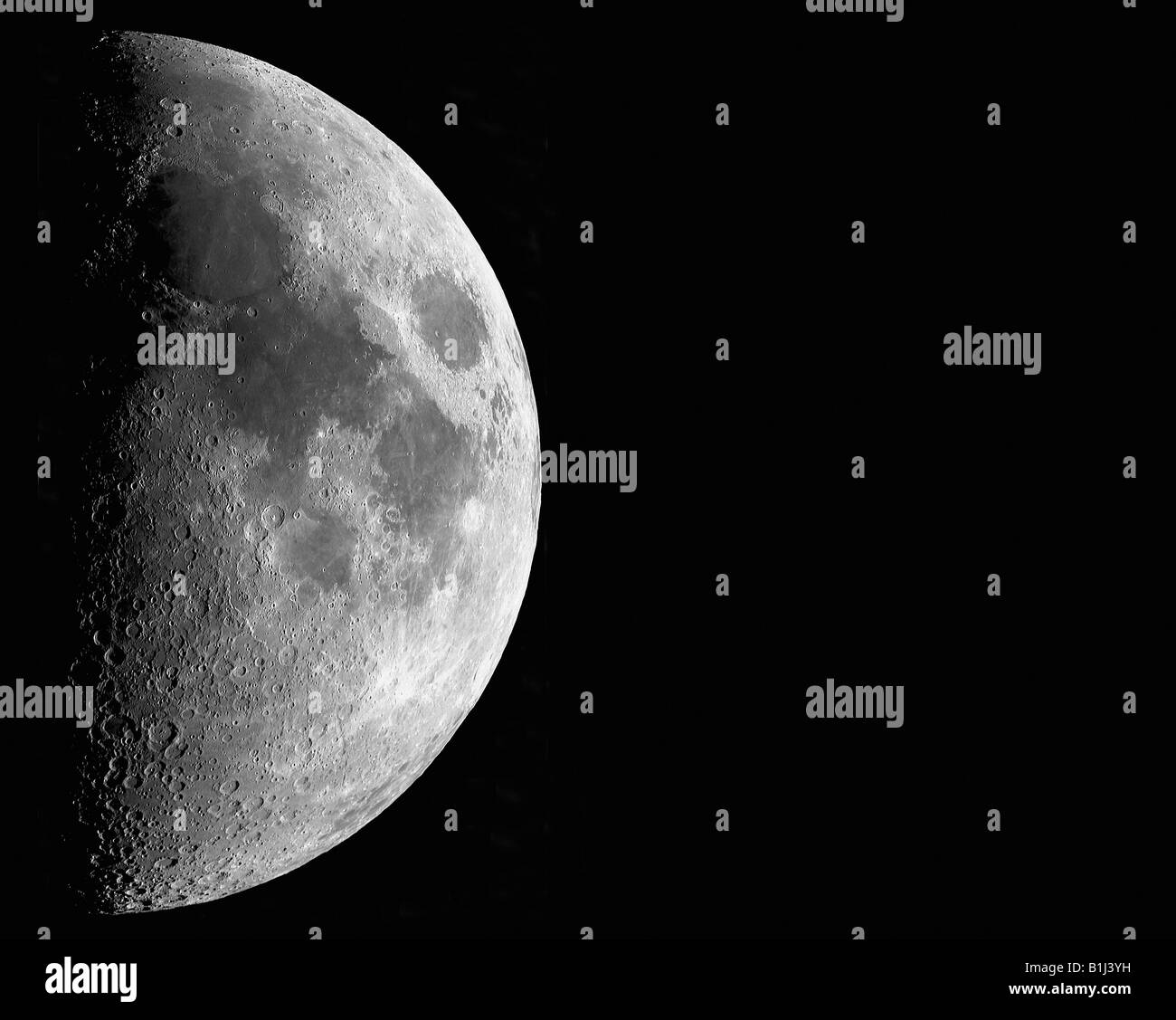 La superficie della luna Foto Stock