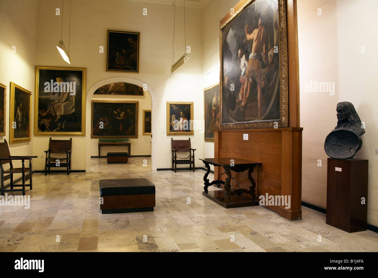 Dipinti nella Admiralty House Museo delle Belle Arti a La Valletta o La Valletta Malta Foto Stock
