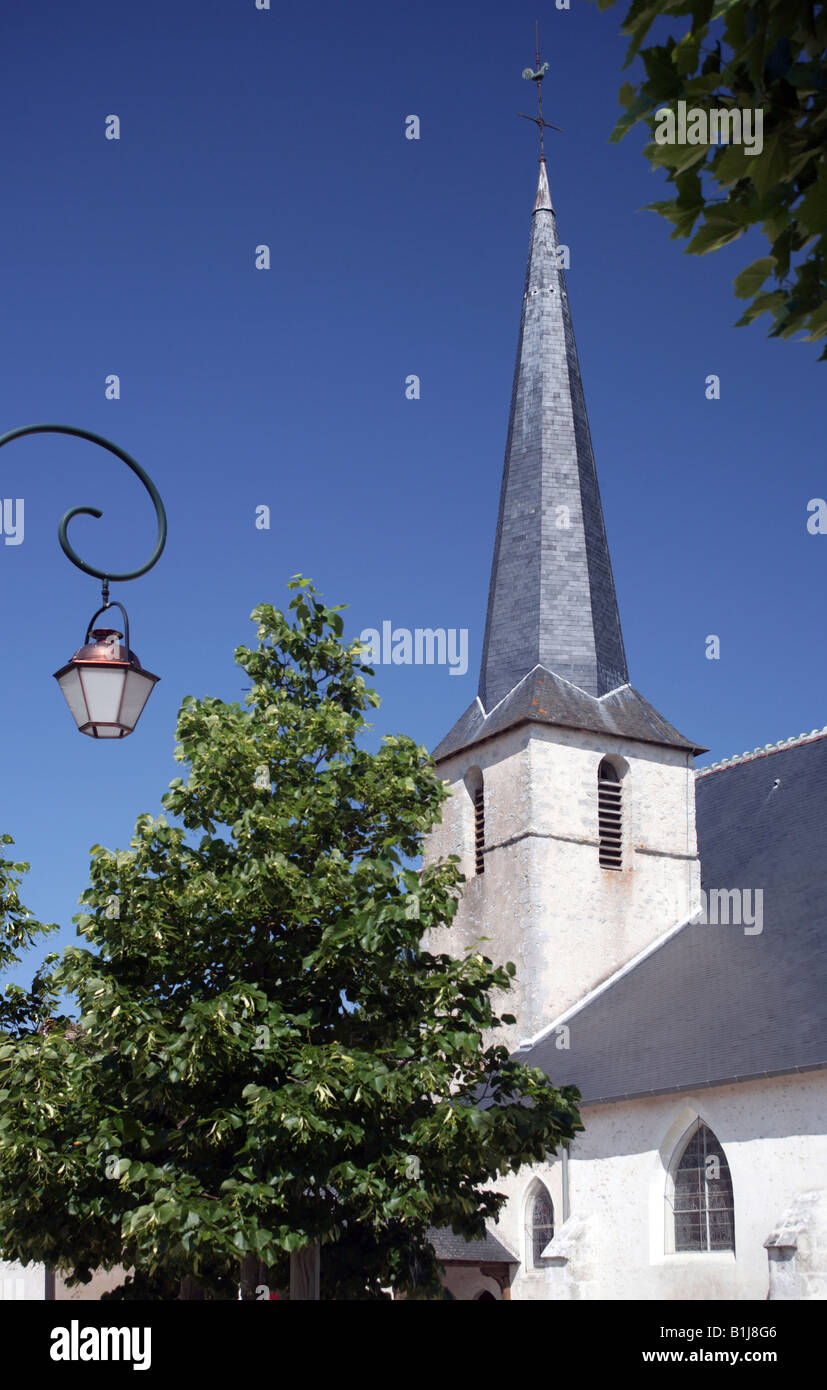 Cheverny Chiesa Touraine nella Valle della Loira in Francia Foto Stock