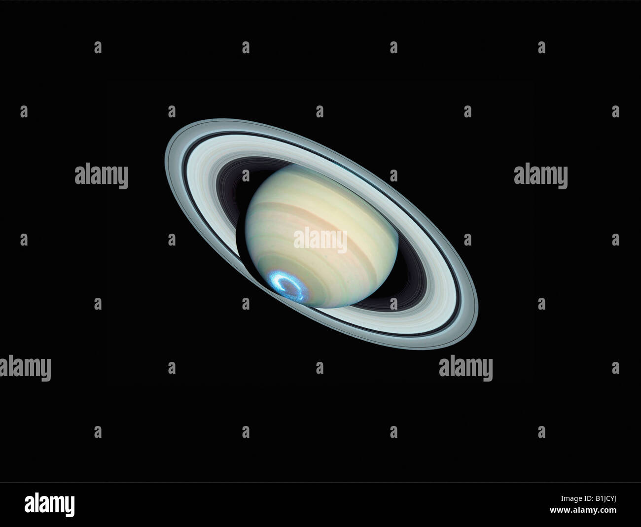 Il pianeta Saturno Foto Stock