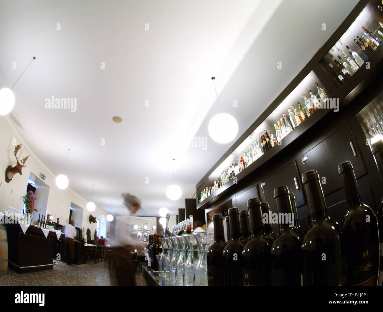 Vienna, MUMOK, Cafe Glacis-Beisl, Austria Foto Stock