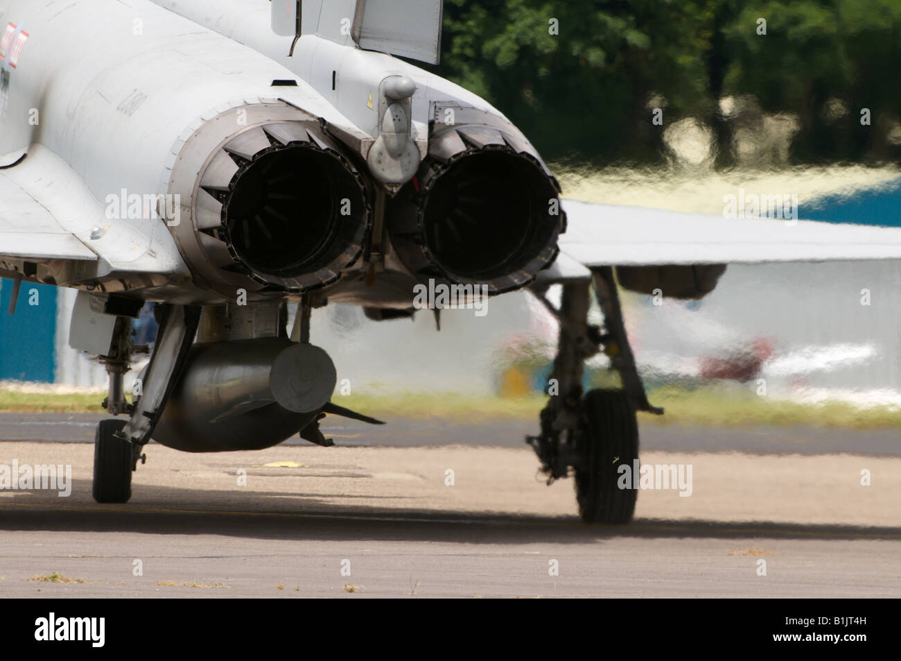 Eurofighter Typhoon coda i motori a getto Kemble Air Show 2008 Foto Stock