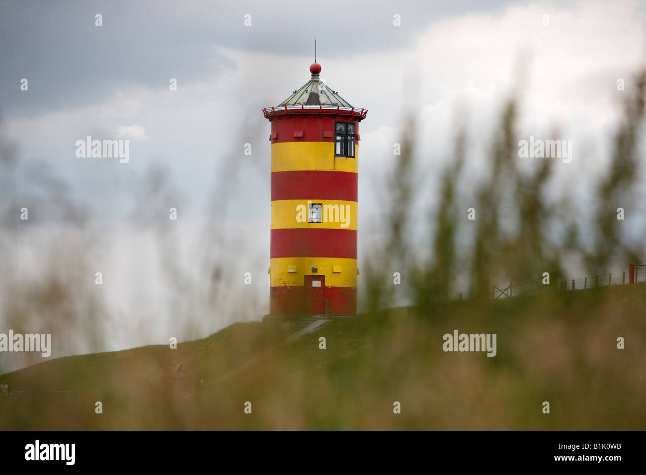 Light house di Pilsum, Frisia orientale, Germania Foto Stock