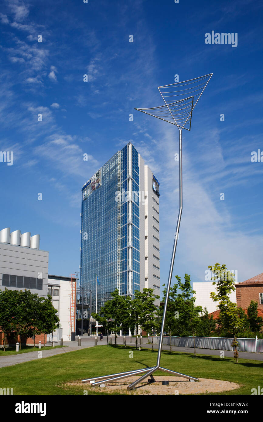 Comunicazioni Elisa telecentro, Jyväskylä, Finlandia centrale. Foto Stock