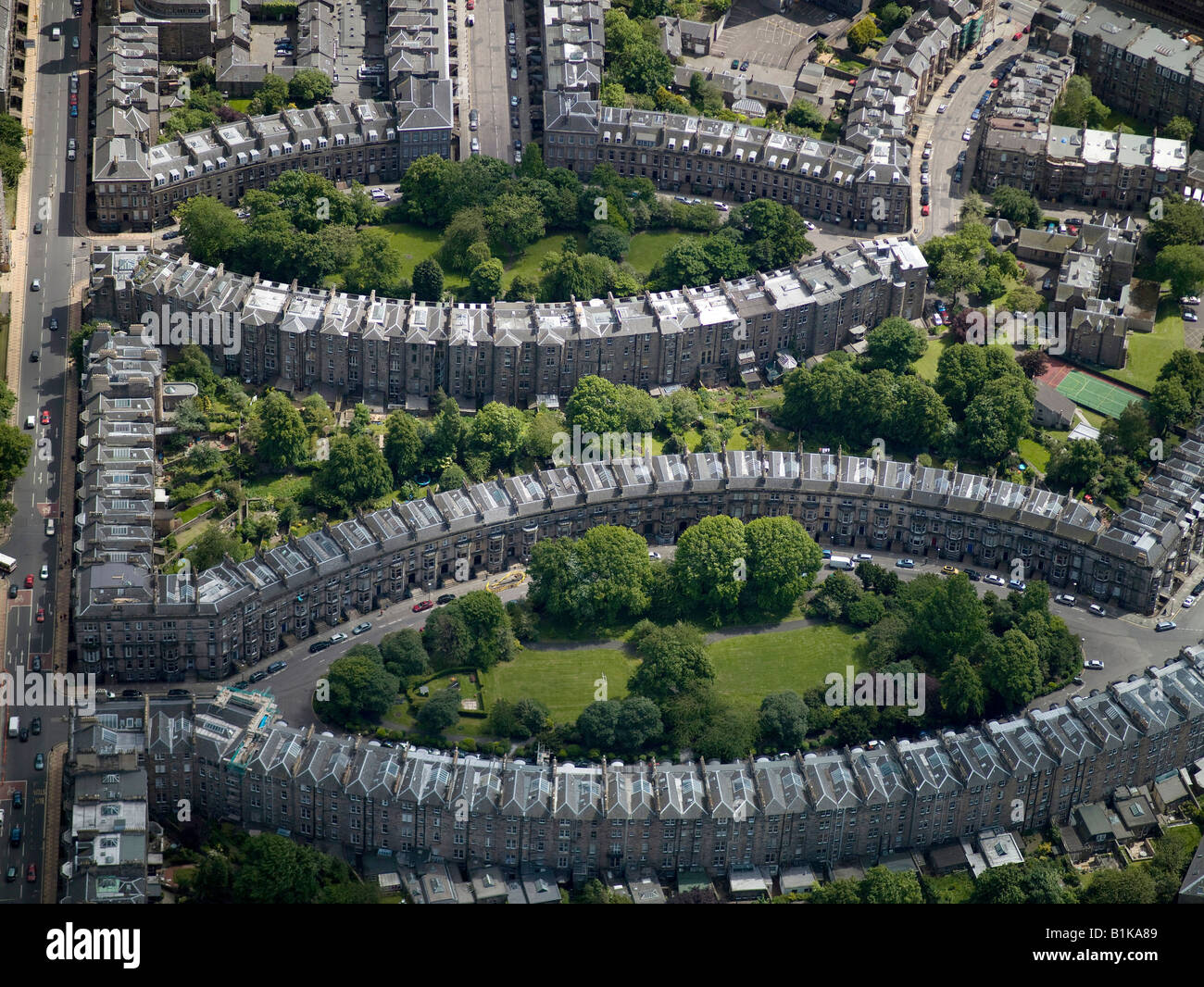 Distintivo terrazze Georgiane, Edinburgh New Town, Edimburgo, Scozia Foto Stock