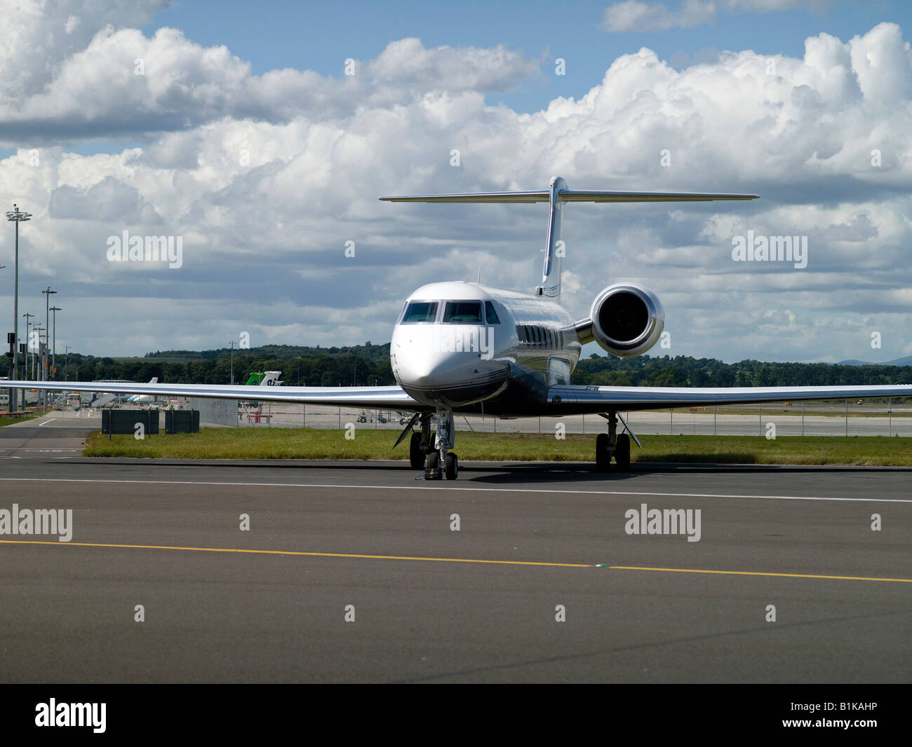 Jet Privato, aeroporto di Edimburgo, Scozia Foto Stock