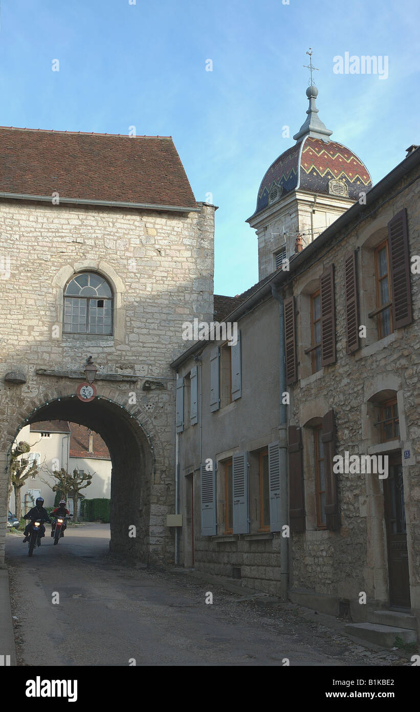 Porte Saint Hilaire; Pesmes; Haute Saône; Francia;l'Europa Foto Stock