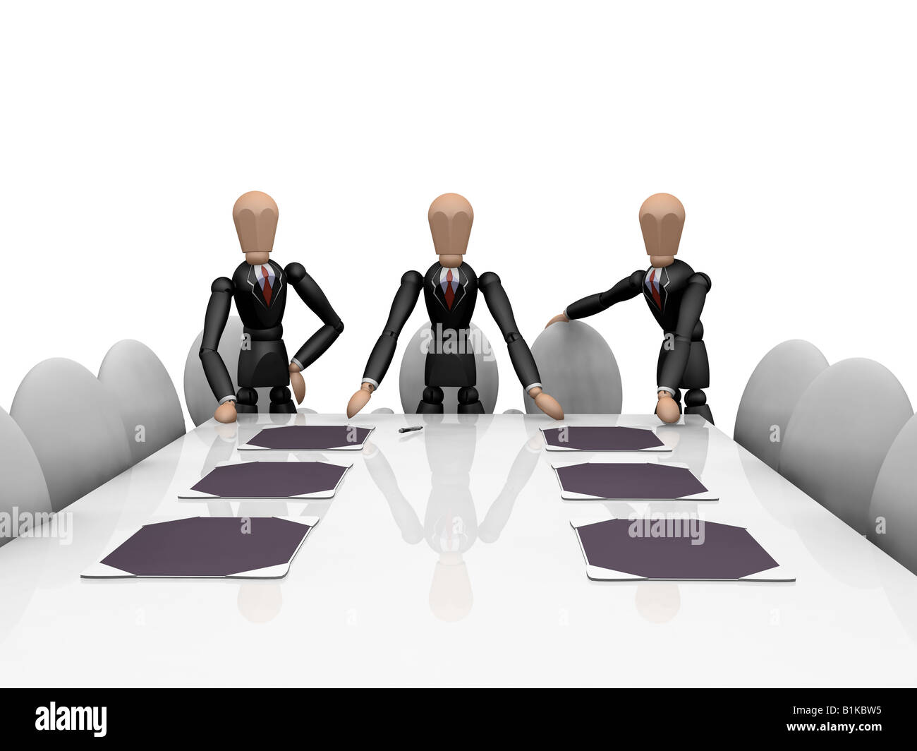 3D render di un team aziendale Foto Stock