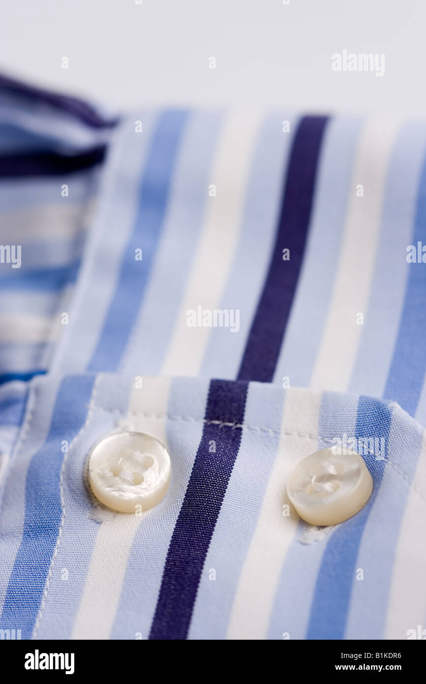 Vestiti business man shirt strisce blu e bianche Foto Stock