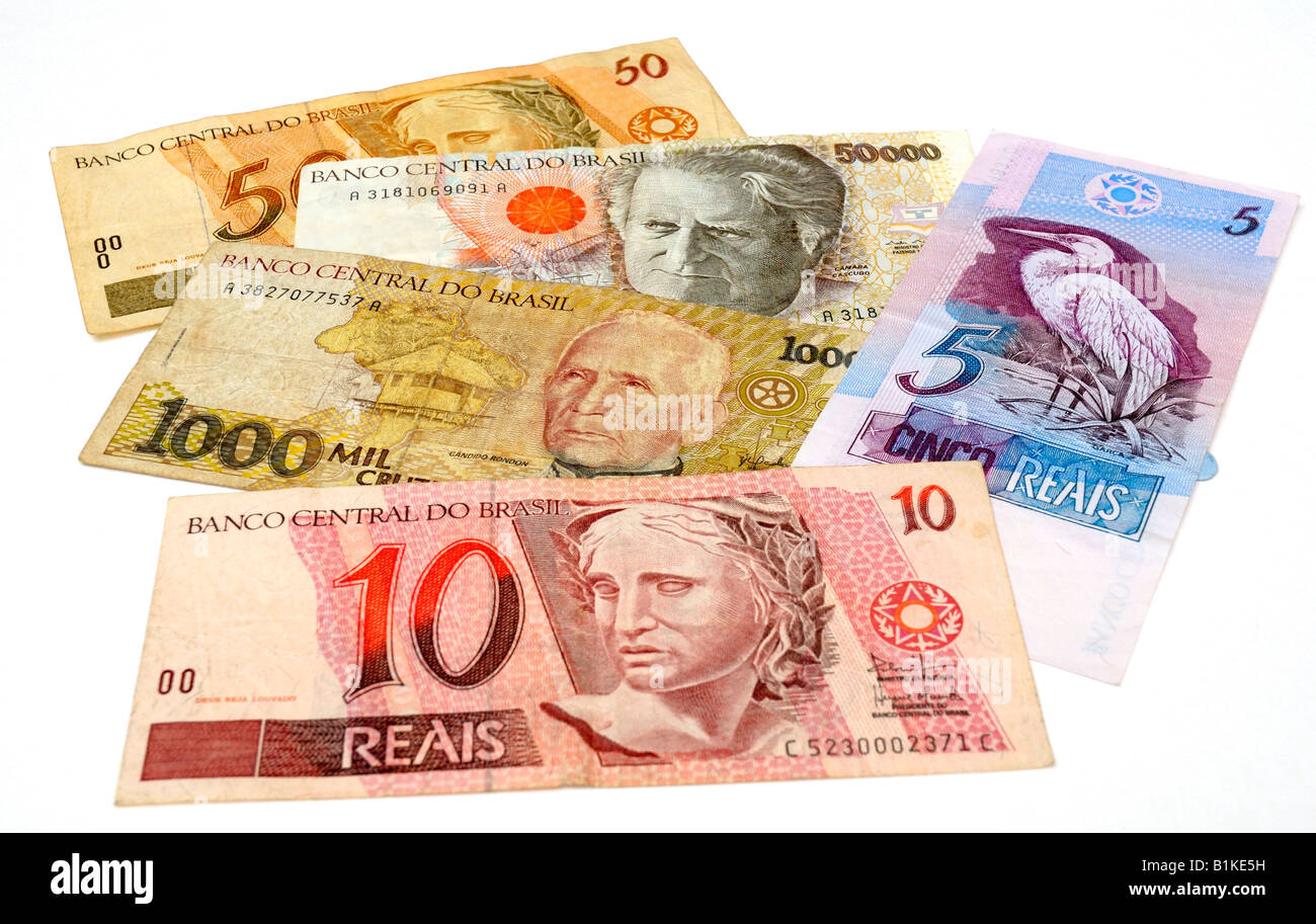 Il Brasile Banconote Foto Stock