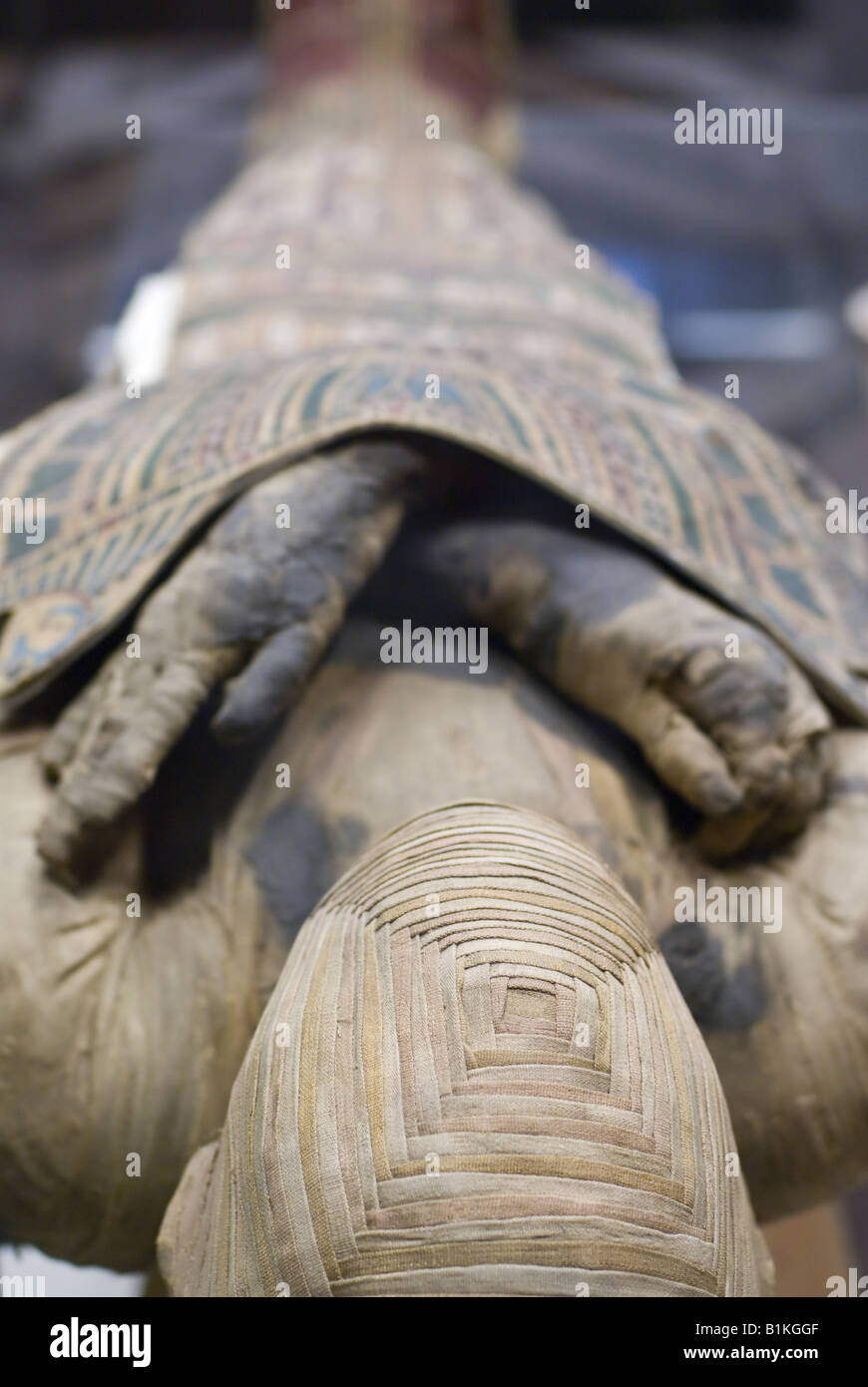 Mummia nel museo del Louvre a Parigi Francia Foto Stock