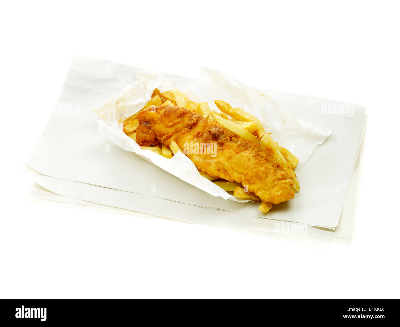 Pesce e patatine fritte Foto Stock