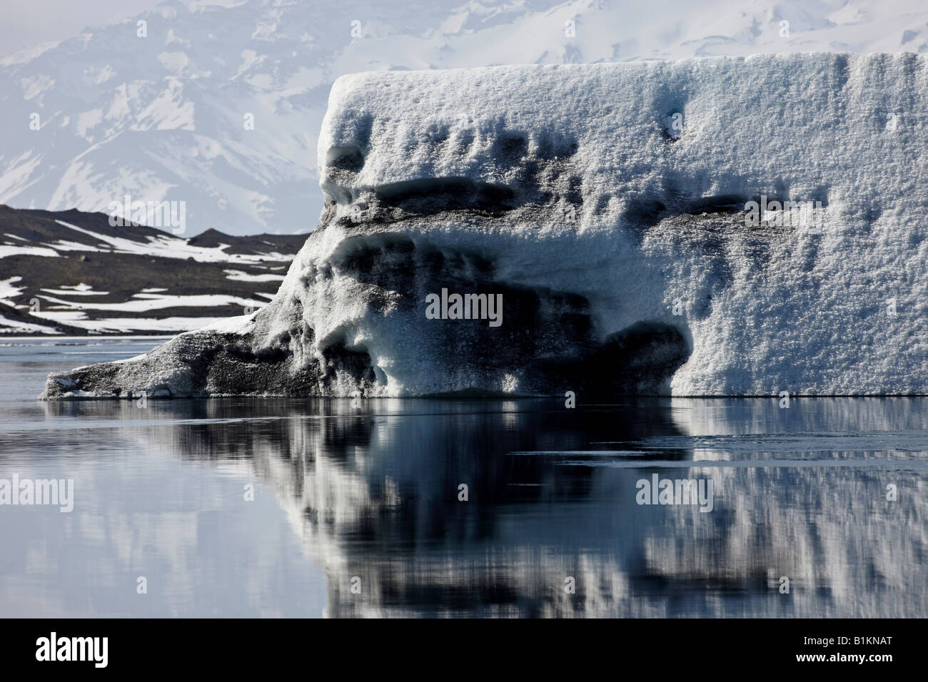 Il lago di Jokulsarlon Breidamerkursandur in Islanda Foto Stock