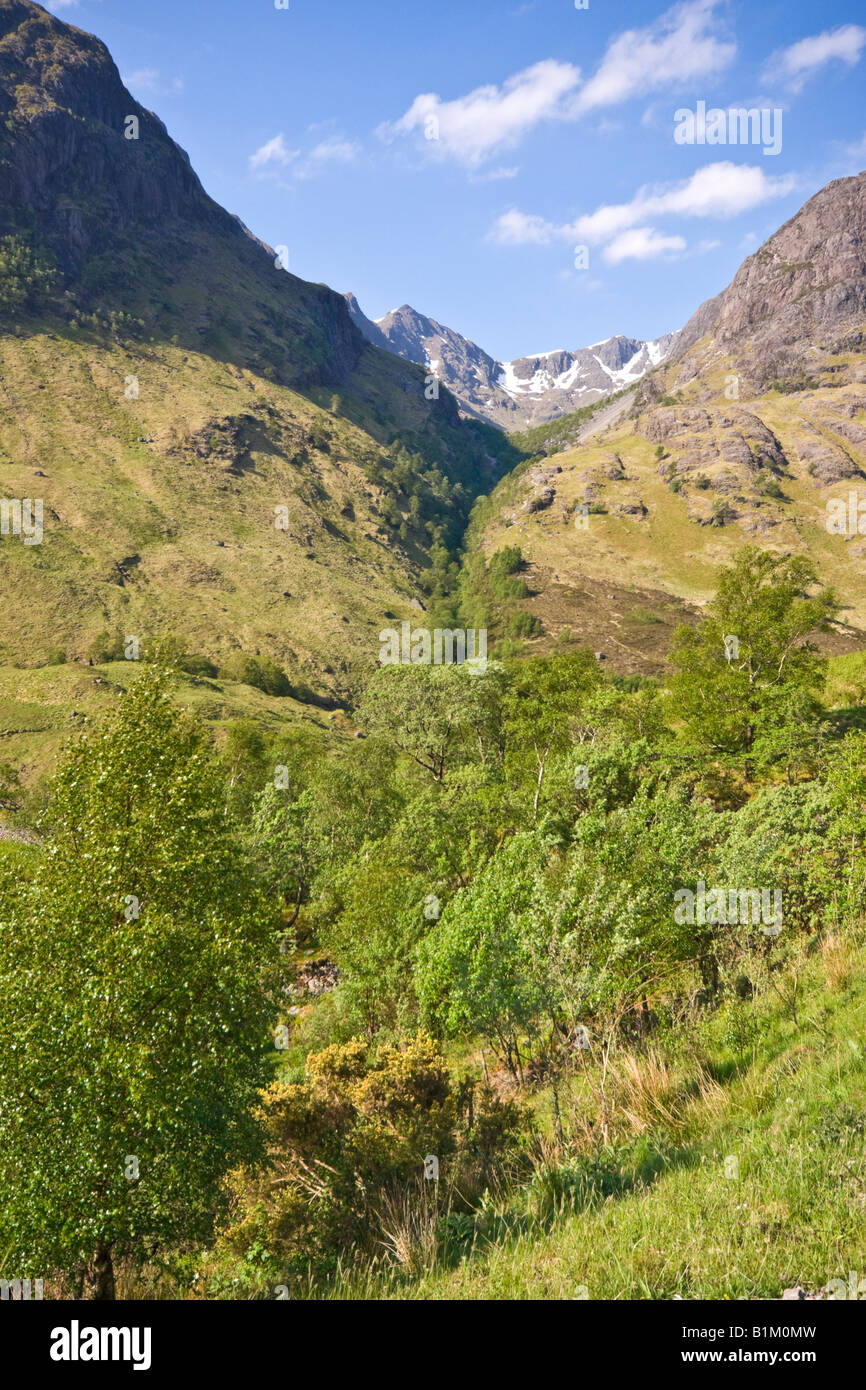 La valle nascosta in Glen Coe Scottish West Highlands della Scozia Foto Stock