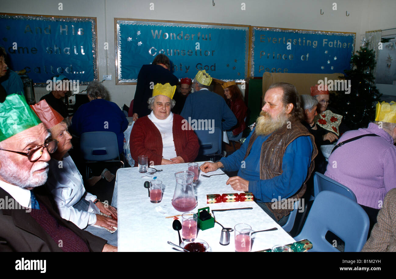 Esercito della salvezza Surrey Cena di Natale a Soup Kitchen Foto Stock
