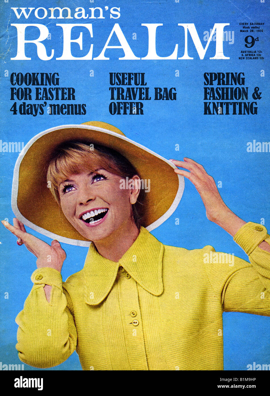 Anni Settanta donna rivista Realm 28 marzo 1970 per solo uso editoriale Foto Stock
