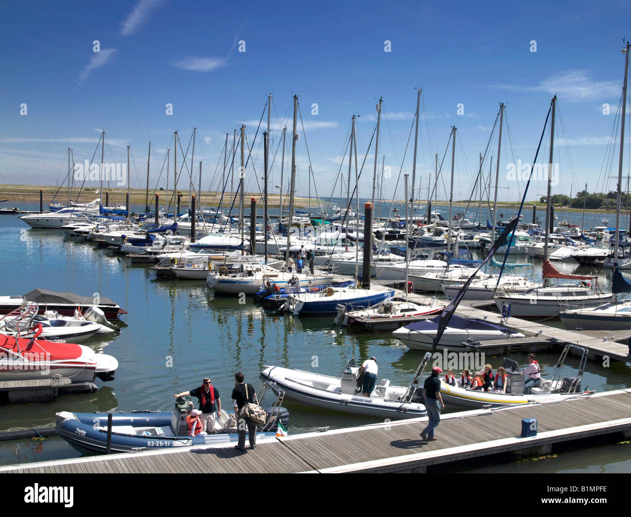 Dun Laoghaire Marina Dublino Irlanda. Foto Stock