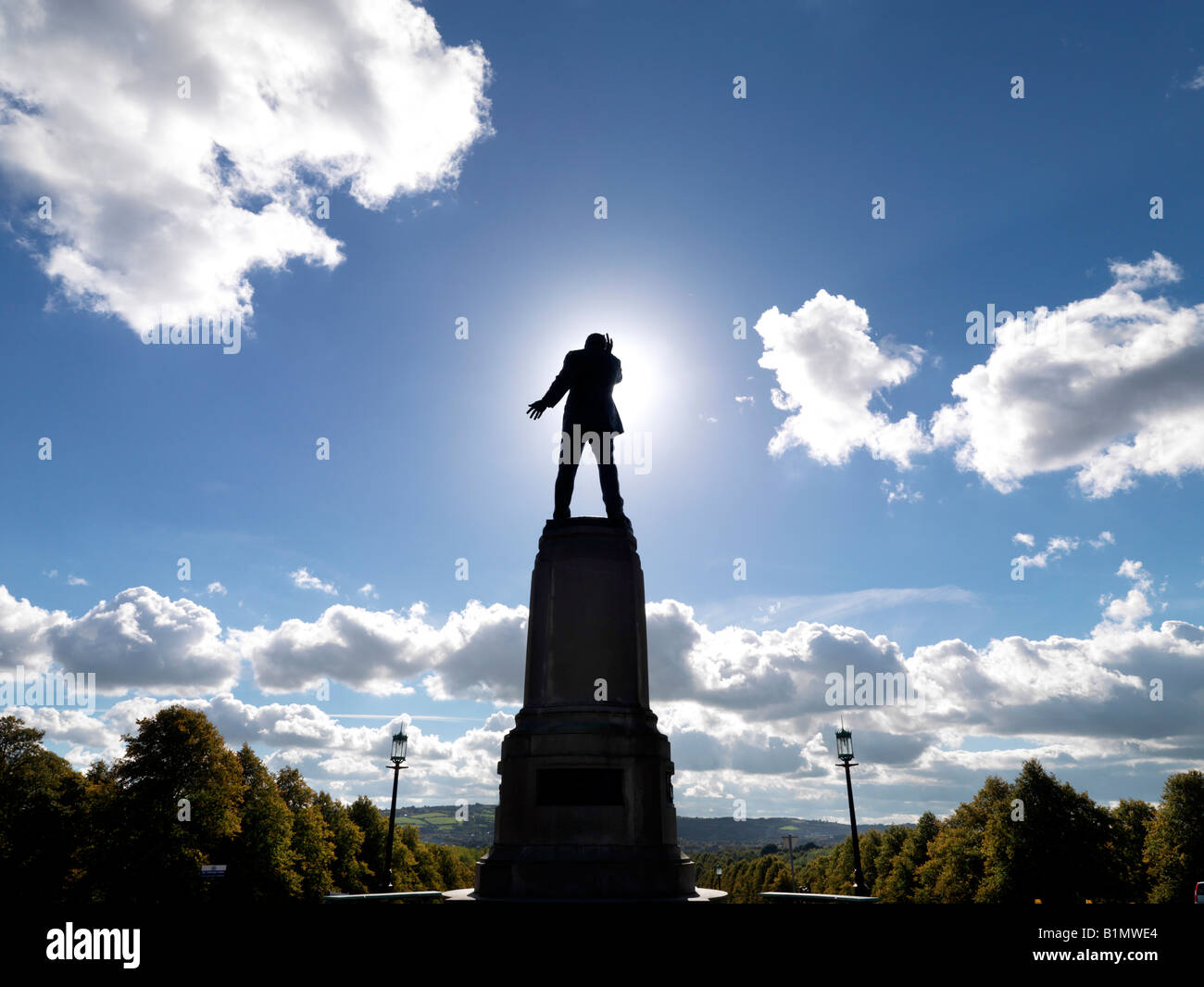 Statua di Carson Stormont europeo Belfast Irlanda del Nord Foto Stock