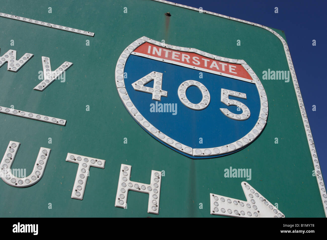 California Freeway 405 segno Foto Stock