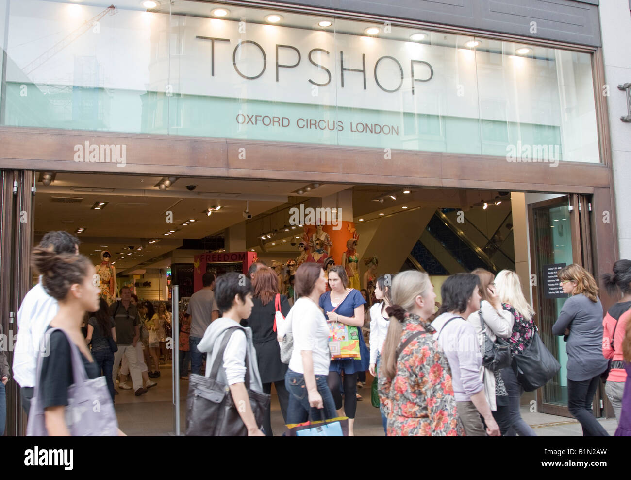 Top Shop flagship store Oxford Street London Foto Stock