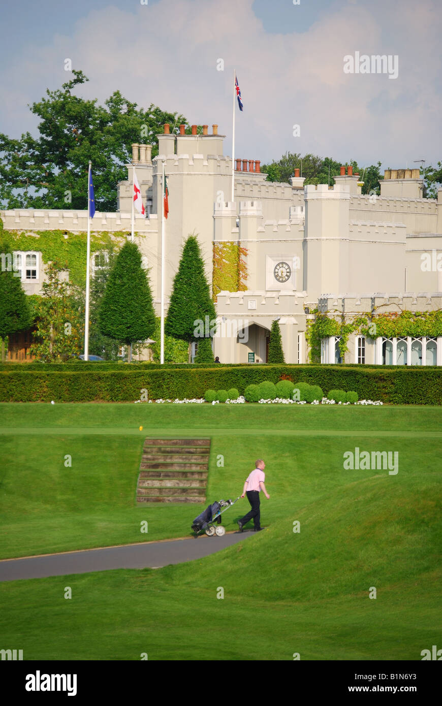 Il Wentworth Golf Club & Resort per la salute, Wentworth Drive, Virginia Water, Surrey, England, Regno Unito Foto Stock